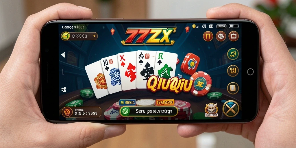 Tampilan gameplay seru dan interaksi antar pemain QiuQiu.