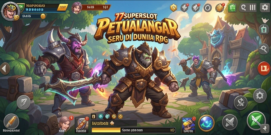 Tampilan gameplay menakjubkan dari 77SUPERSLOT dengan aksi RPG penuh petualangan.