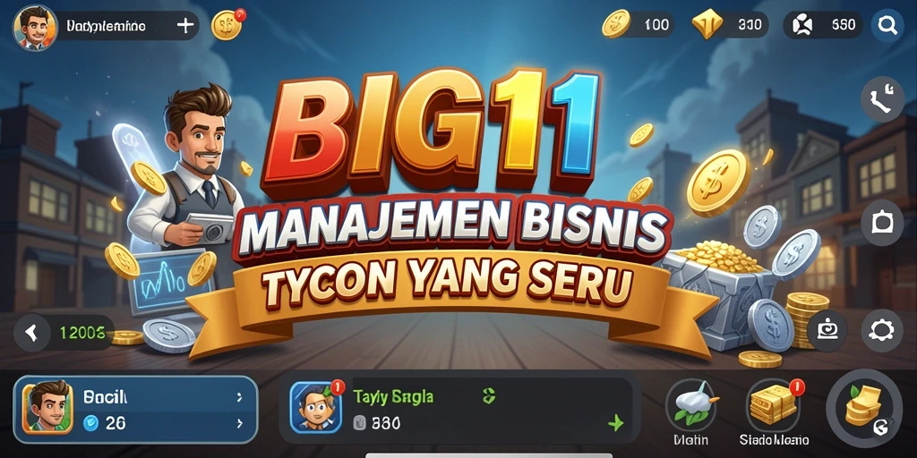Menampilkan gameplay dinamis dalam manajemen bisnis Tycoon.