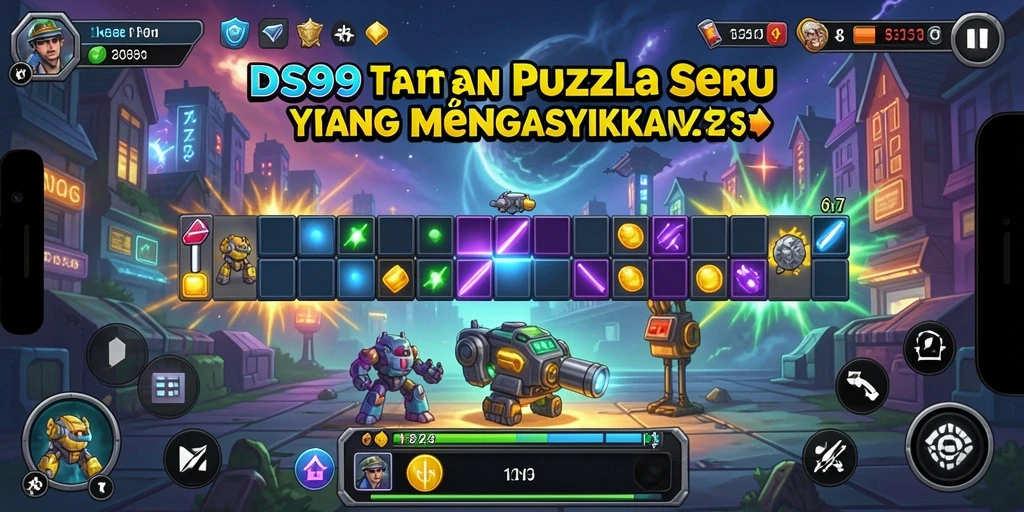 Tangkapan layar <strong>DS99</strong> menunjukkan gameplay penuh warna dan menantang.