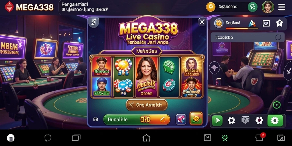 Tampilan gameplay Live Casino yang mendebarkan di MEGA338.