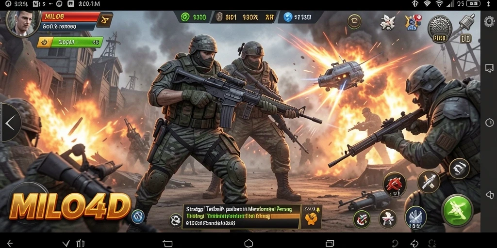Tampilan gameplay intens dan strategi mendalam di MILO4D.