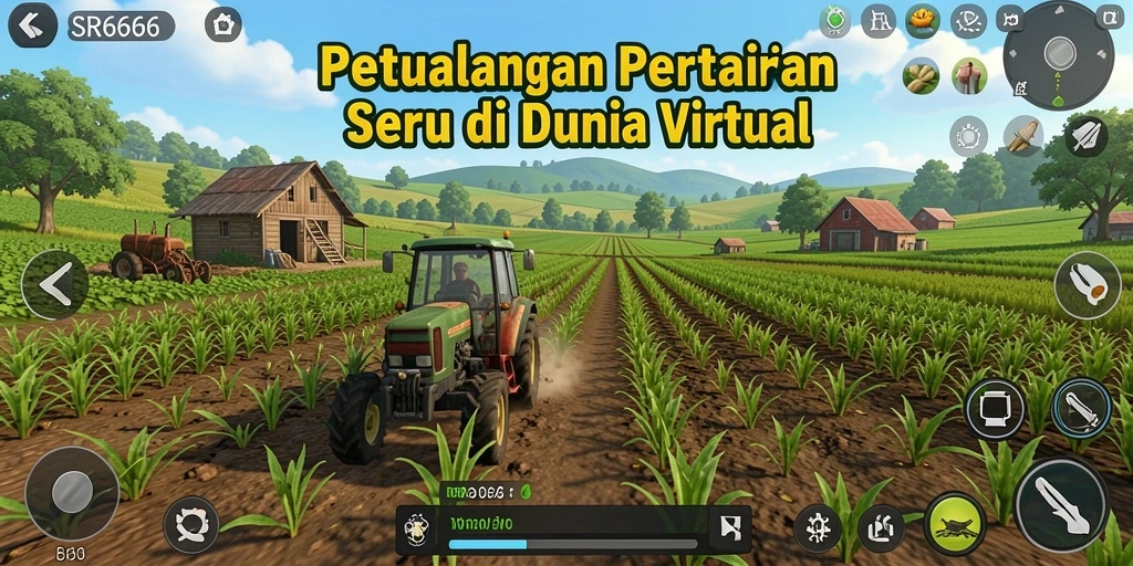 Tampilan gameplay SR6666 yang menarik dengan aktivitas pertanian seru.