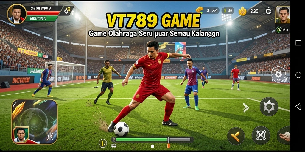 Tampilan gameplay seru VT789 dengan aksi olahraga yang memukau.